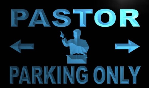 Pastor Parking Only Neon Light Sign